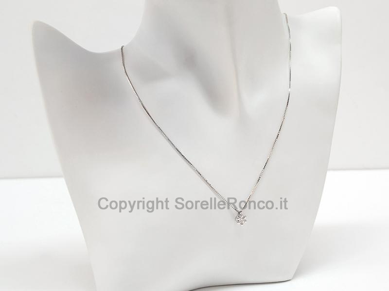 COLLANA PUNTO LUCE DIAMANTE 0.16 CT