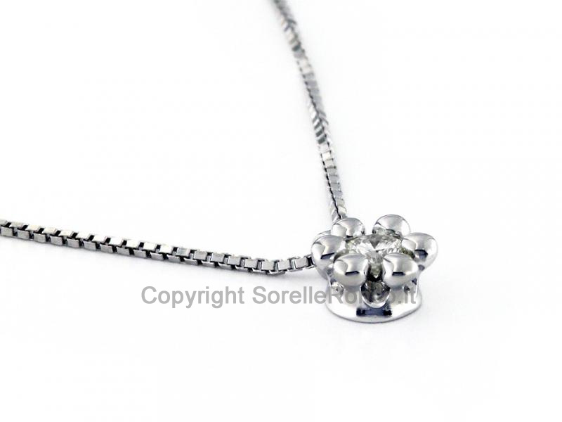 COLLANA PUNTO LUCE DIAMANTE 0.16 CT