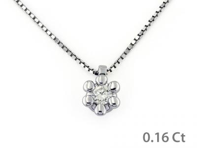 Collana Punto Luce Diamante 0.16 Ct