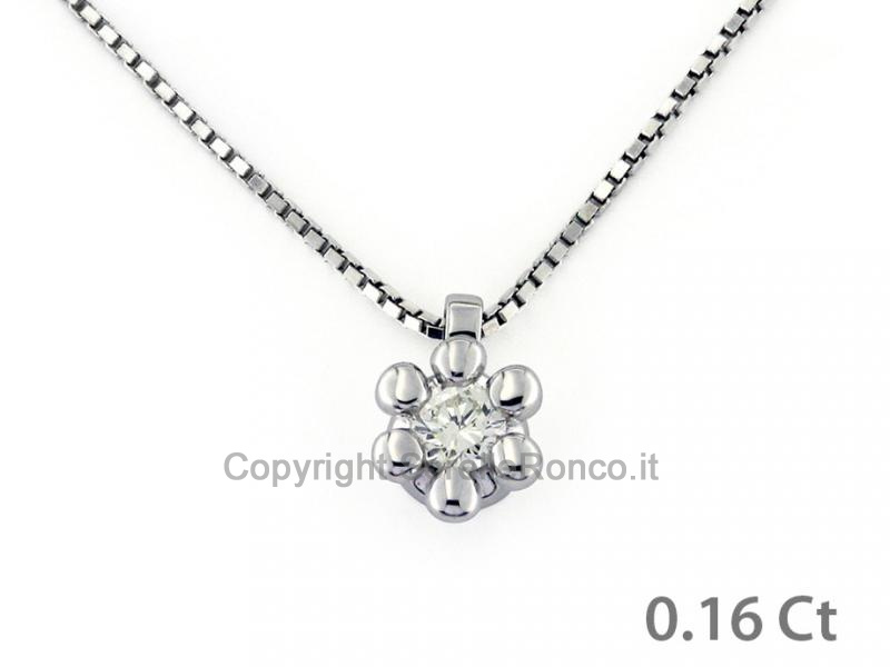 COLLANA PUNTO LUCE DIAMANTE 0.16 CT