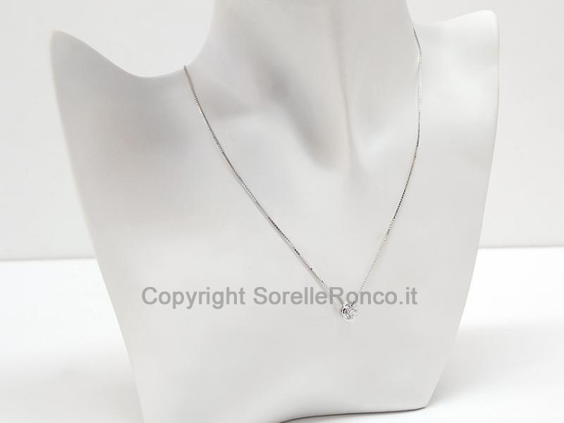 COLLANA PUNTO LUCE DIAMANTE 0.43 CT