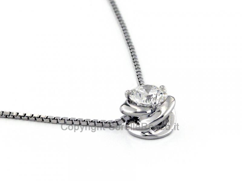 COLLANA PUNTO LUCE DIAMANTE 0.43 CT