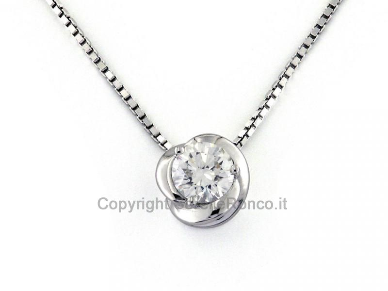 COLLANA PUNTO LUCE DIAMANTE 0.43 CT