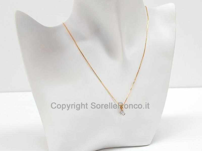 COLLANA ROSETTA DIAMANTE 0.13 CT