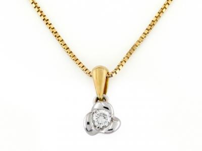 Collana Rosetta Diamante 0.13 Ct