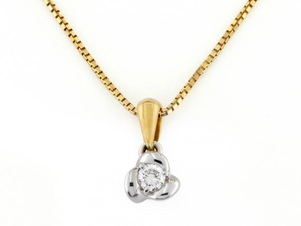 CF01789 - Collana Rosetta Diamante 0.13 Ct
