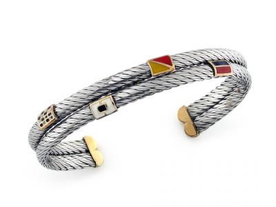 Bracciale Unisex Schiava Acciaio e Oro