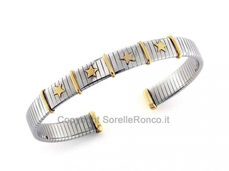BRACCIALE DONNA ACCIAIO E ORO