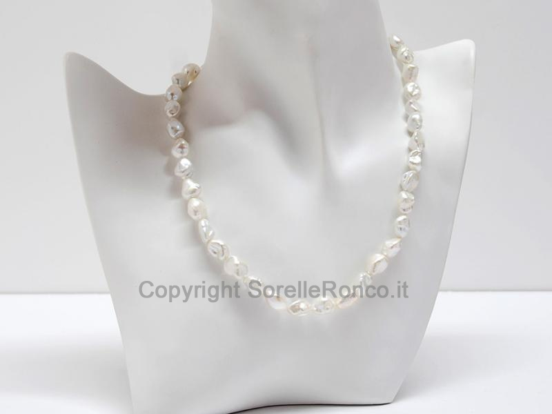 COLLANA PERLE BAROCCHE DA Ø 7-11 MM