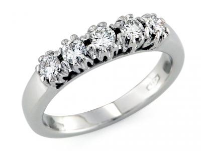 Anello Riviera Oro e Diamanti da 0.57 Ct