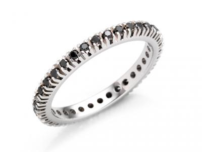 Anello Eternity Diamanti Neri 0.36 Ct