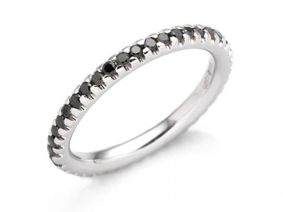 Anello Eternity Diamanti Neri 0.57 Ct