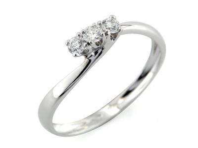 Trilogy Oro Bianco con Diamanti 0.14 Ct