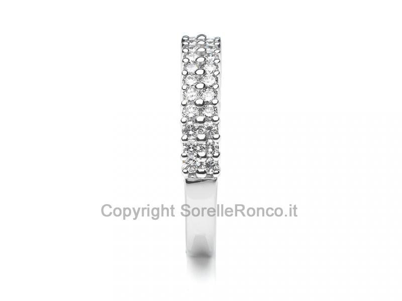 ANELLO RIVIERA ORO E DIAMANTI DA 0.81 CT