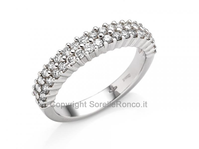 ANELLO RIVIERA ORO E DIAMANTI DA 0.81 CT