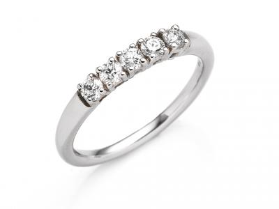 Anello Riviera Oro e Diamanti da 0.44 Ct