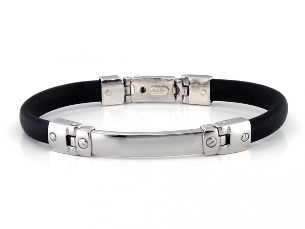 CF01873 - Bracciale Caucciù e Argento Bunito
