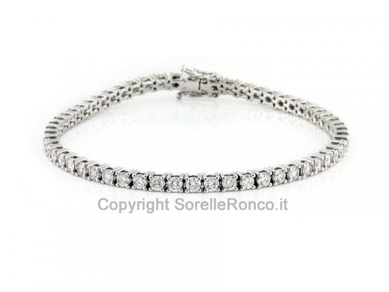 BRACCIALE TENNIS CON DIAMANTI 5.00 CT
