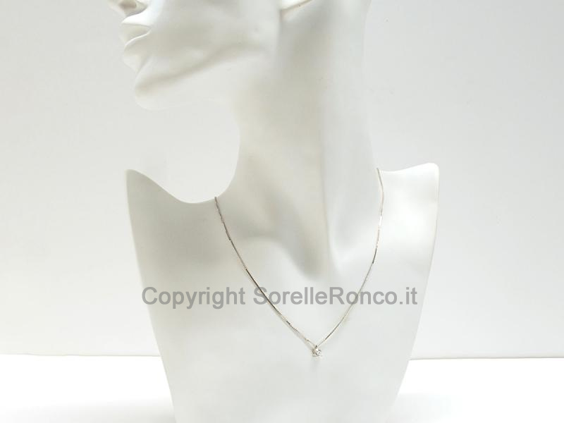 COLLANA PUNTO LUCE ZIRCONE Ø6MM