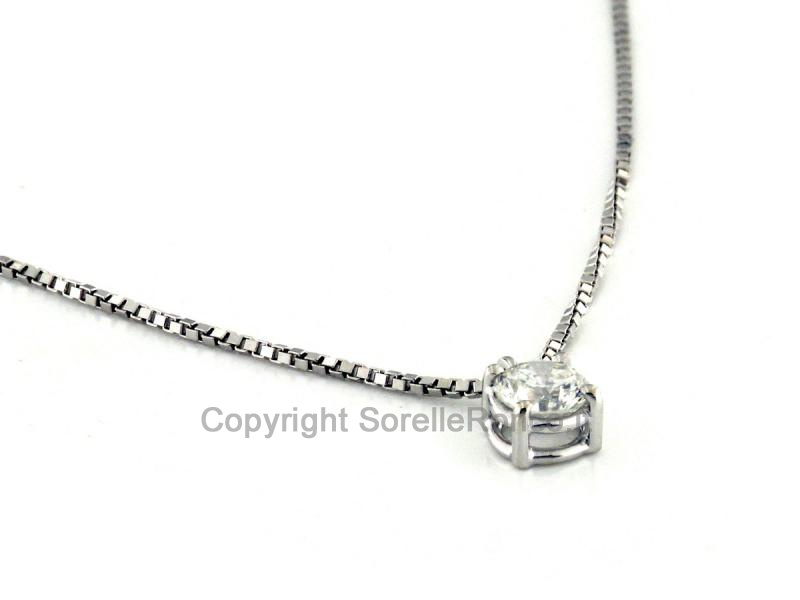 COLLANA PUNTO LUCE ZIRCONE Ø6MM