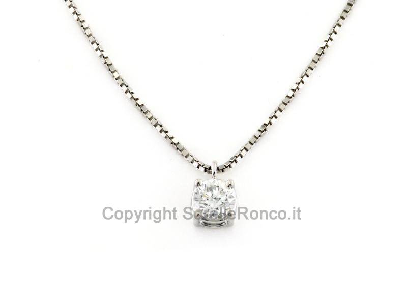 COLLANA PUNTO LUCE ZIRCONE Ø6MM