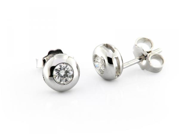 CF01881 - Orecchini Oro 18 kt e Zirconi ø 3 mm