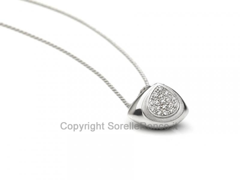 COLLANA CON PENDENTE DIAMANTI 0.13 CT