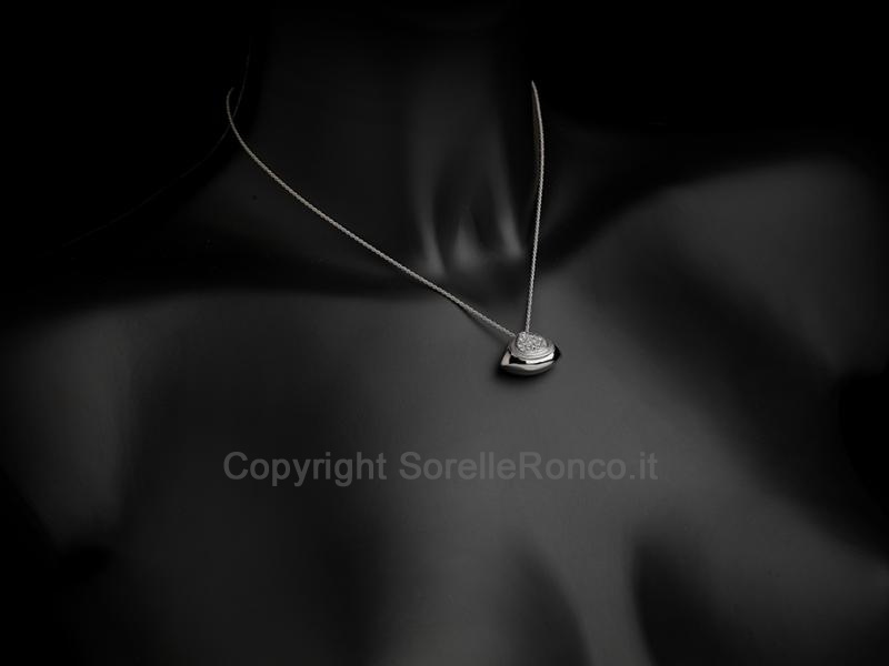 COLLANA CON PENDENTE DIAMANTI 0.13 CT