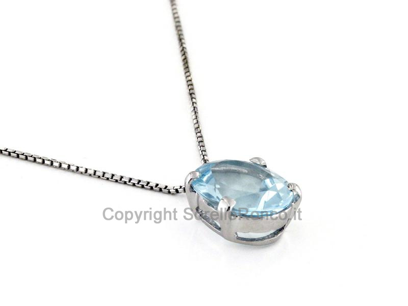 COLLANA CON PENDENTE ACQUAMARINA 3.70 CT