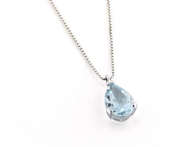 Collana con Acquamarina a Goccia