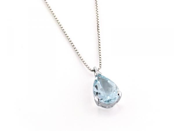 CF01918 - Collana con Acquamarina a Goccia