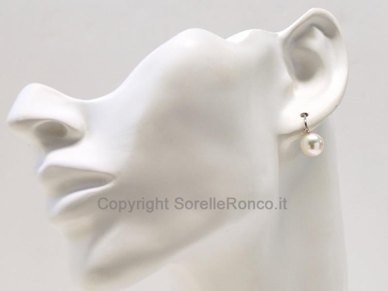 ORECCHINI ORO CON PERLE Ø 10-10.5 MM