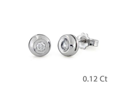 Orecchini Puntoluce con Diamante 0.12 Ct