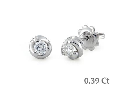 Orecchini Oro Bianco e Diamanti 0.39 Ct