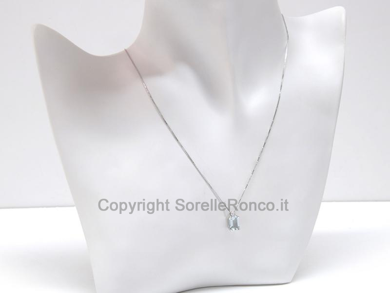 COLLANA CON PENDENTE ACQUAMARINA 1.50 CT