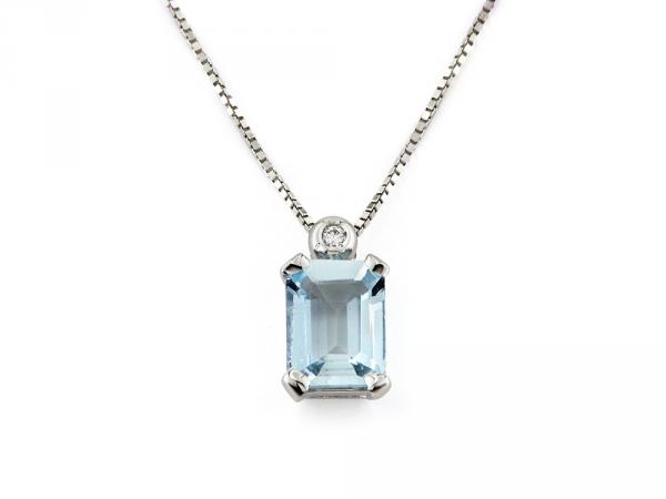 CF01935 - Collana con Pendente Acquamarina 1.50 Ct
