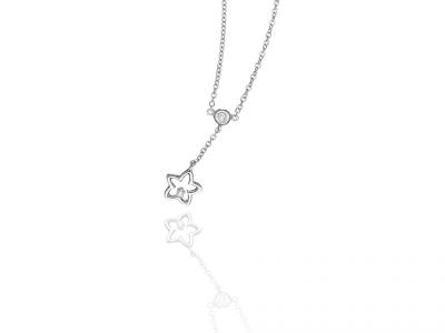 Collana con Pendente Stella e Diamanti