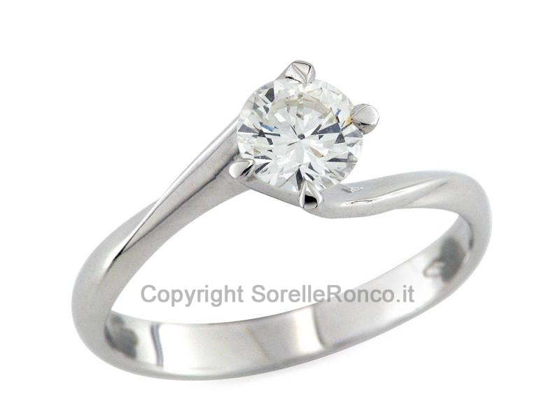 ANELLO SOLITARIO ORO E DIAMANTE 0.70 CT