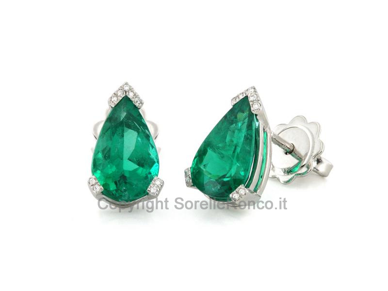 ORECCHINI CON SMERALDI A GOCCIA 2.89 CT