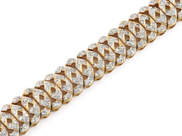 CF02045 - Bracciale in Oro Giallo e Bianco con Diamanti