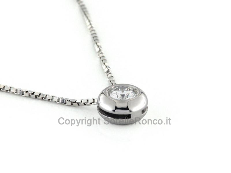 COLLANA PUNTO LUCE DIAMANTE 0.22 CT