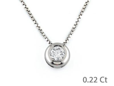 Collana Punto Luce Diamante 0.22 Ct
