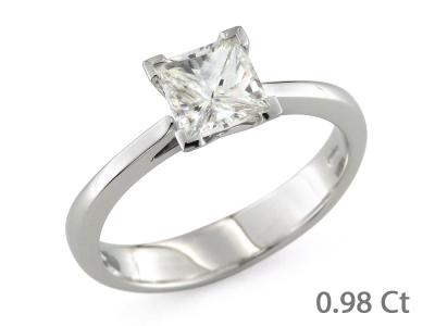 Anello Solitario Diamante Carré 0.98 Ct