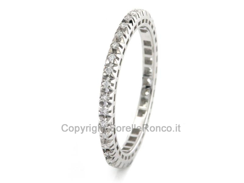 ANELLO ETERNITY ORO BIANCO CON DIAMANTI 0.20 CT