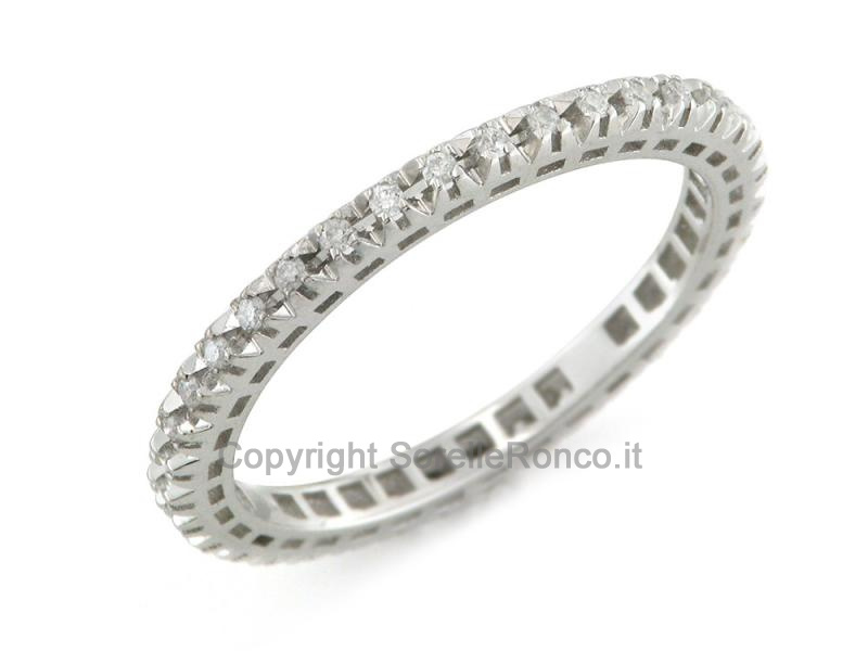 ANELLO ETERNITY ORO BIANCO CON DIAMANTI 0.20 CT