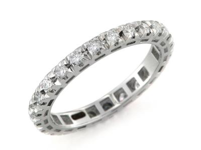Anello Eternity Oro Bianco e Diamanti 0.70-80Ct