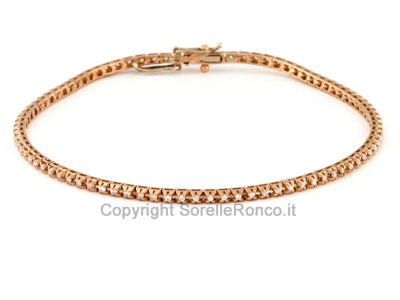 BRACCIALE TENNIS CON DIAMANTI 0.40 CT