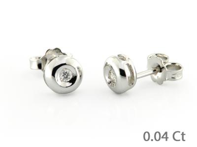 Orecchini Puntoluce con Diamante 0.04 Ct