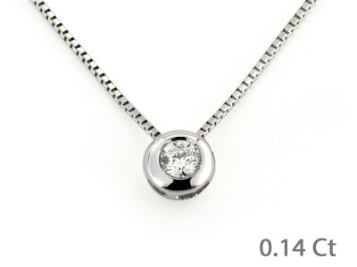 Collana Punto Luce Diamante 0.14 Ct