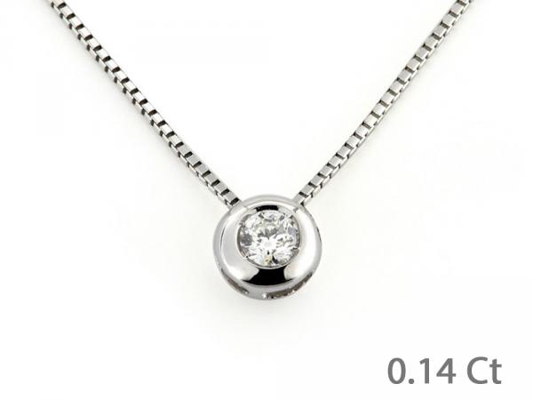 CF02073 - Collana Punto Luce Diamante 0.14 Ct
